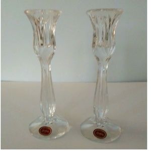 Fine Crystal Gorham made in Germany Candle Stick Holders